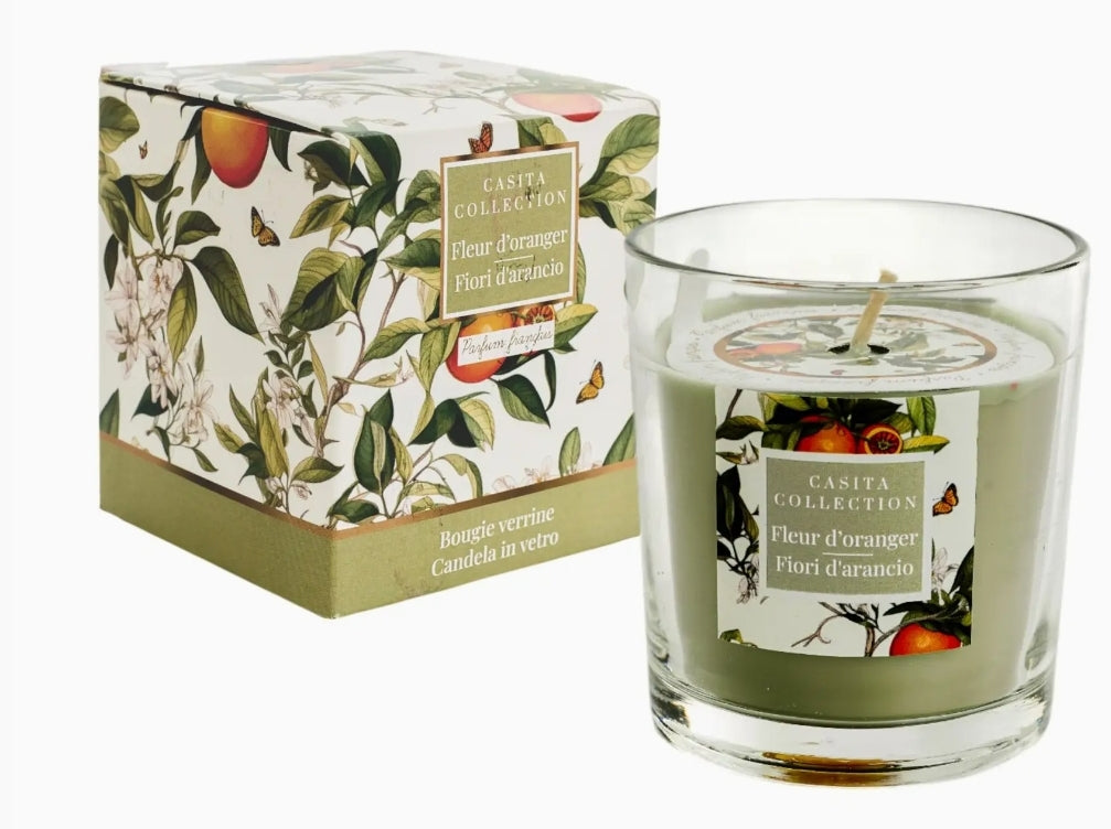 Bougie verrine à la fleur d'oranger